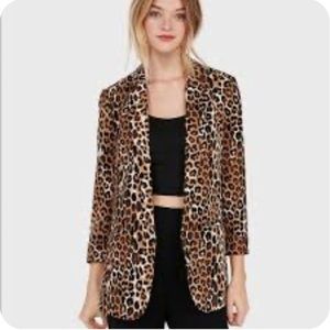 Express Leopard Print Blazer Size XL
